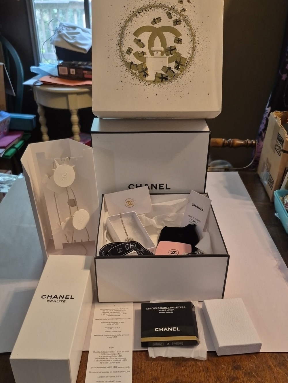 CHANEL Women's Accessories Set in White and Black And  Pink. ALL NEW ...